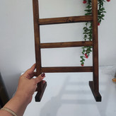 نردبان استند دستمال و حوله آویز چوبی پایه دار